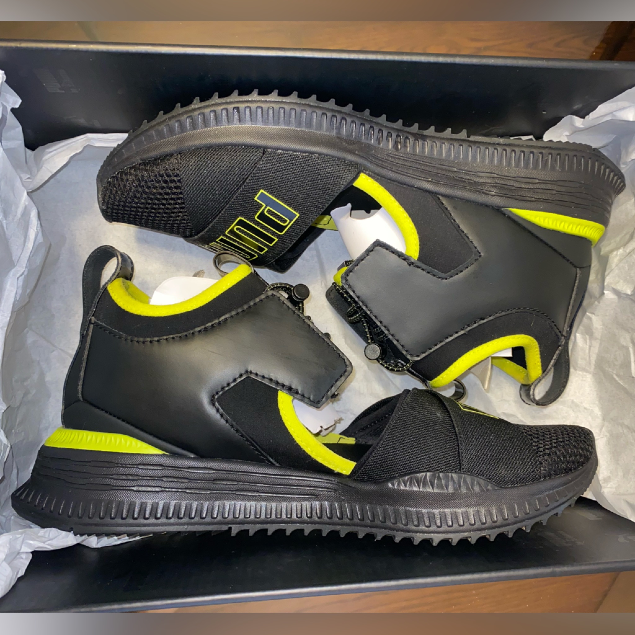 Rihanna Fenty Puma Avid Shoes Black-Limepunch